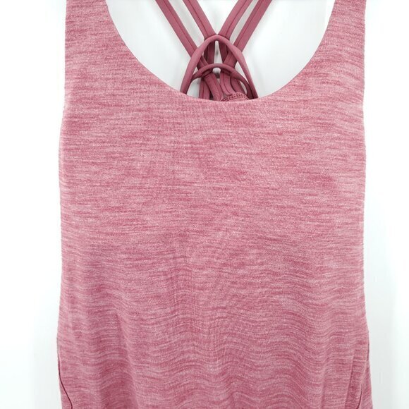Lululemon Moment To Movement 2-In-1 Tank Size 6 Heathered Cherry Tint (Pink) - Picture 6 of 11